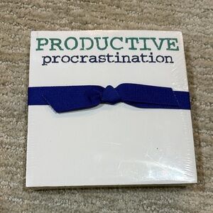 Productive Procrastination Notepad - 65 Card Stock Sheets Rosanne Beck